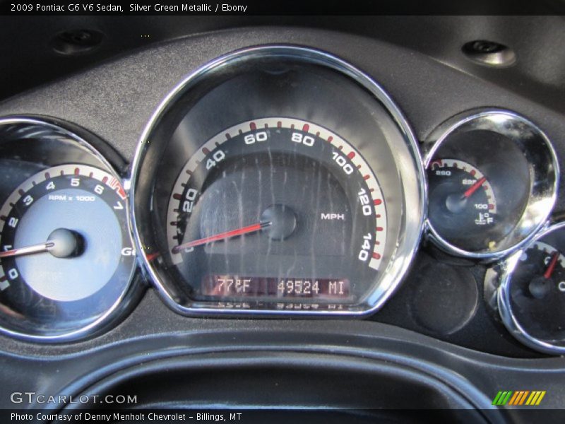 Silver Green Metallic / Ebony 2009 Pontiac G6 V6 Sedan