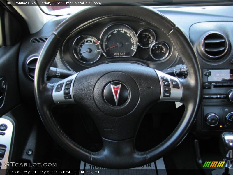 Silver Green Metallic / Ebony 2009 Pontiac G6 V6 Sedan