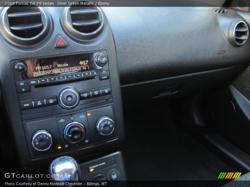 Silver Green Metallic / Ebony 2009 Pontiac G6 V6 Sedan