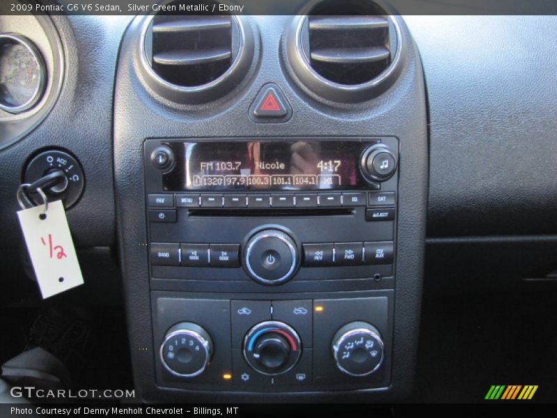 Silver Green Metallic / Ebony 2009 Pontiac G6 V6 Sedan