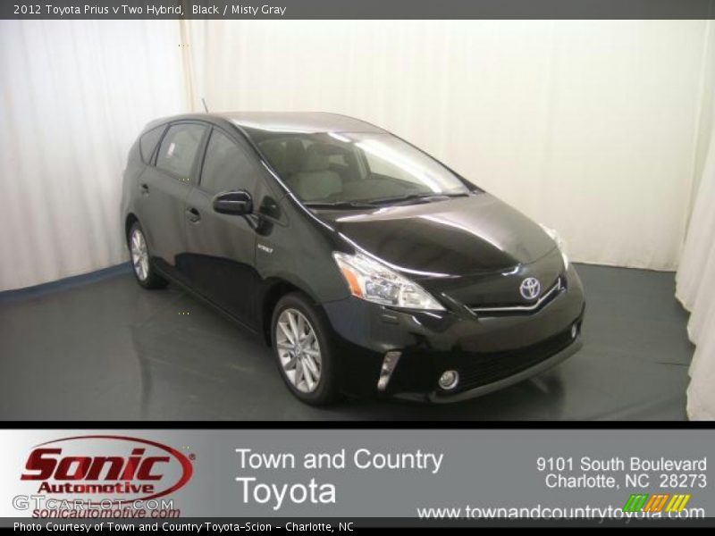 Black / Misty Gray 2012 Toyota Prius v Two Hybrid