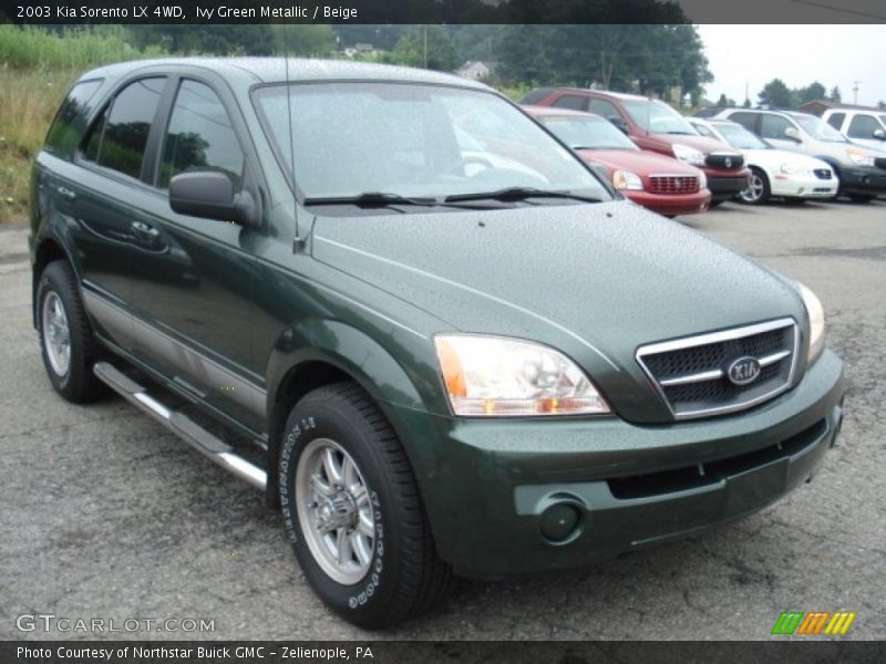 Ivy Green Metallic / Beige 2003 Kia Sorento LX 4WD