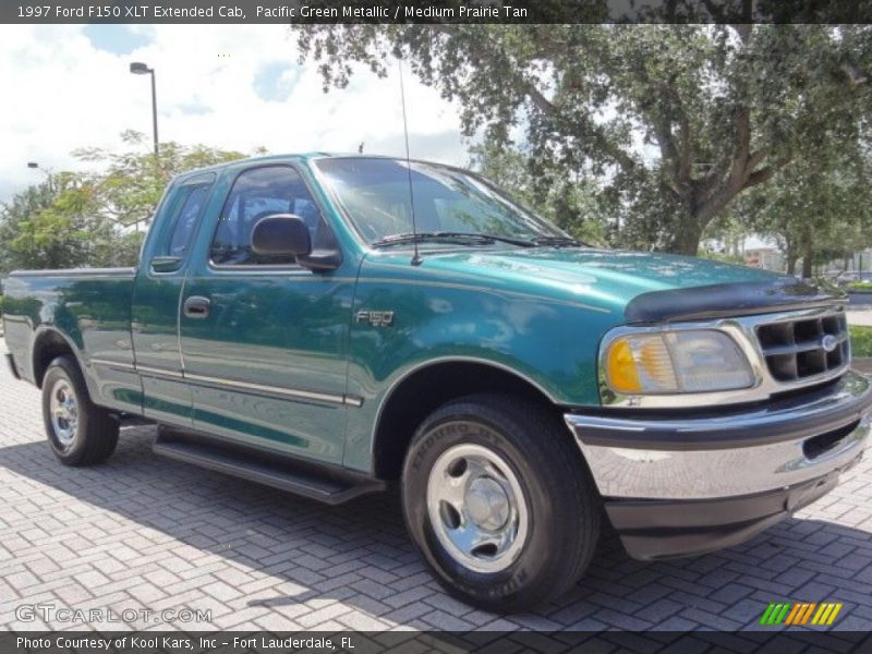Pacific Green Metallic / Medium Prairie Tan 1997 Ford F150 XLT Extended Cab