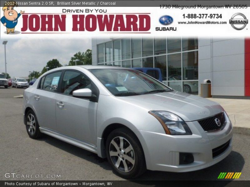 Brilliant Silver Metallic / Charcoal 2012 Nissan Sentra 2.0 SR