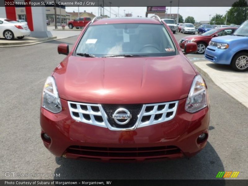 Cayenne Red / Gray 2012 Nissan Rogue SL AWD