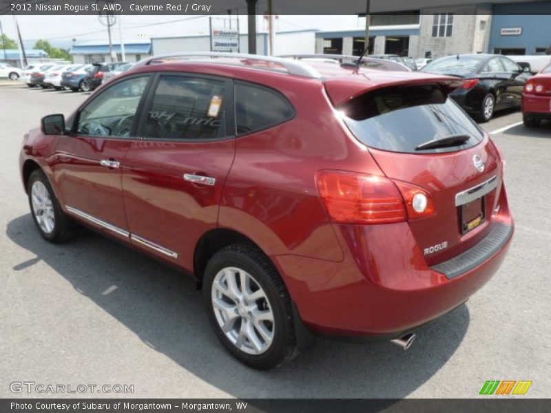 Cayenne Red / Gray 2012 Nissan Rogue SL AWD