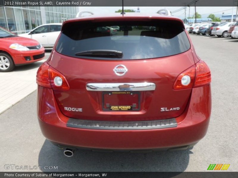 Cayenne Red / Gray 2012 Nissan Rogue SL AWD