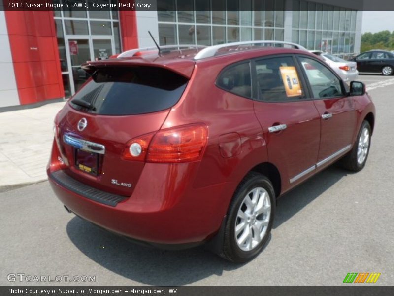 Cayenne Red / Gray 2012 Nissan Rogue SL AWD
