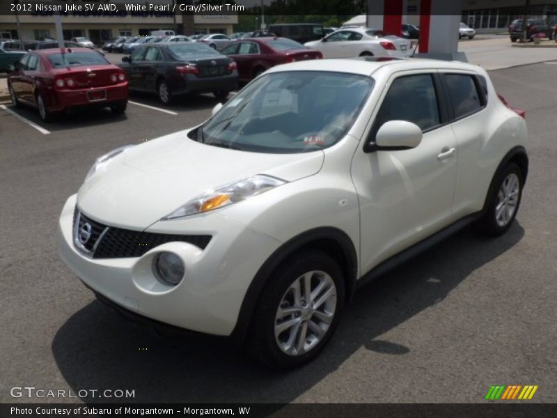 White Pearl / Gray/Silver Trim 2012 Nissan Juke SV AWD