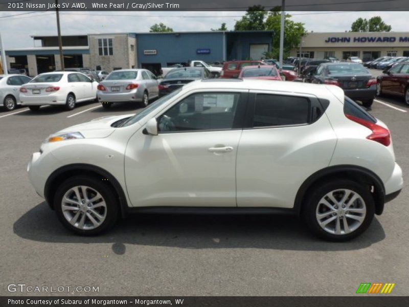 White Pearl / Gray/Silver Trim 2012 Nissan Juke SV AWD