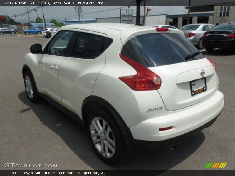 White Pearl / Gray/Silver Trim 2012 Nissan Juke SV AWD
