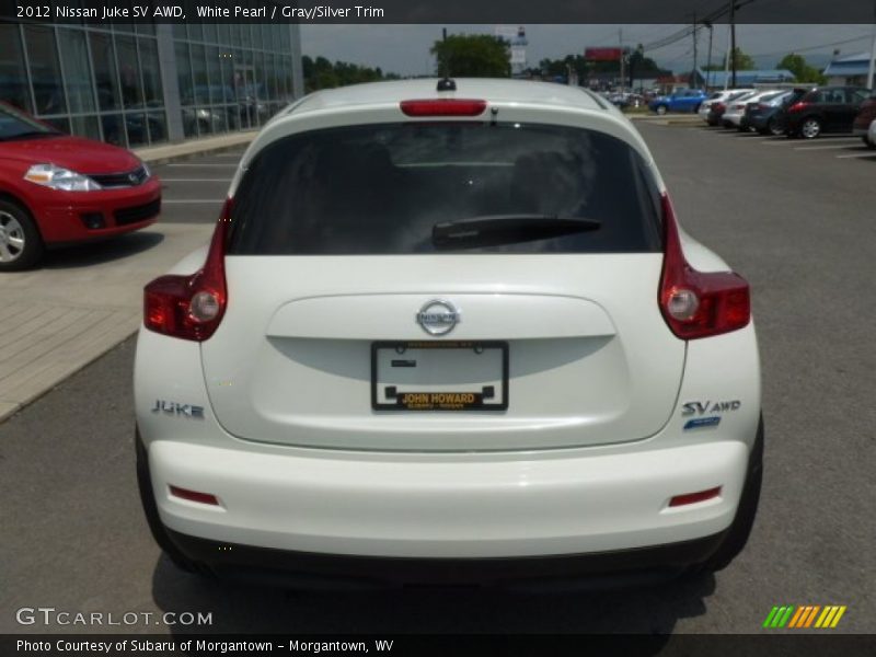 White Pearl / Gray/Silver Trim 2012 Nissan Juke SV AWD