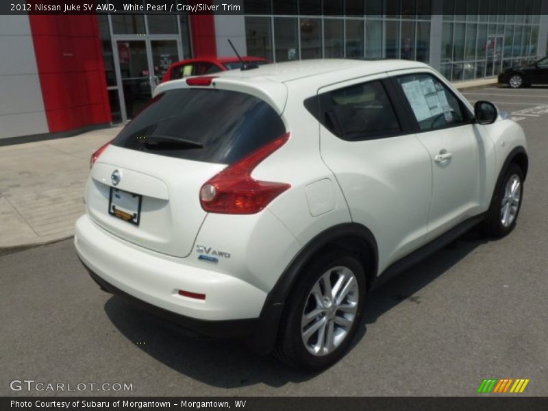 White Pearl / Gray/Silver Trim 2012 Nissan Juke SV AWD