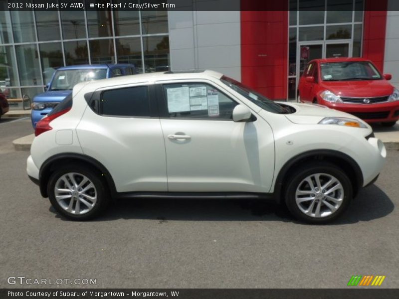 White Pearl / Gray/Silver Trim 2012 Nissan Juke SV AWD