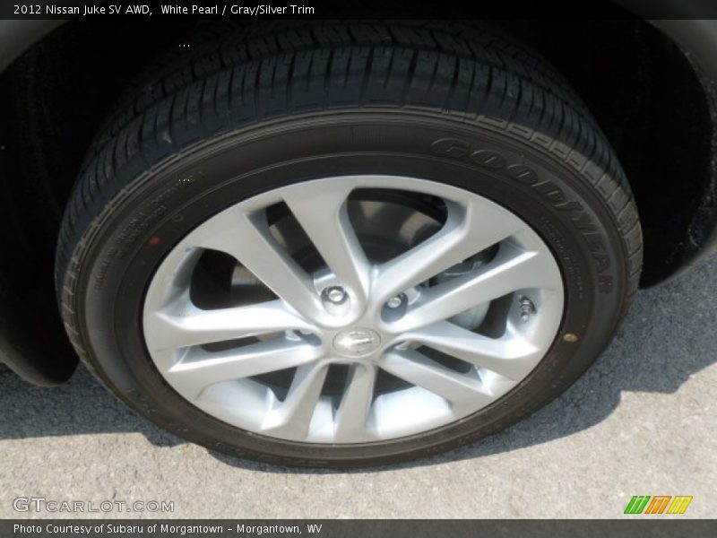 White Pearl / Gray/Silver Trim 2012 Nissan Juke SV AWD