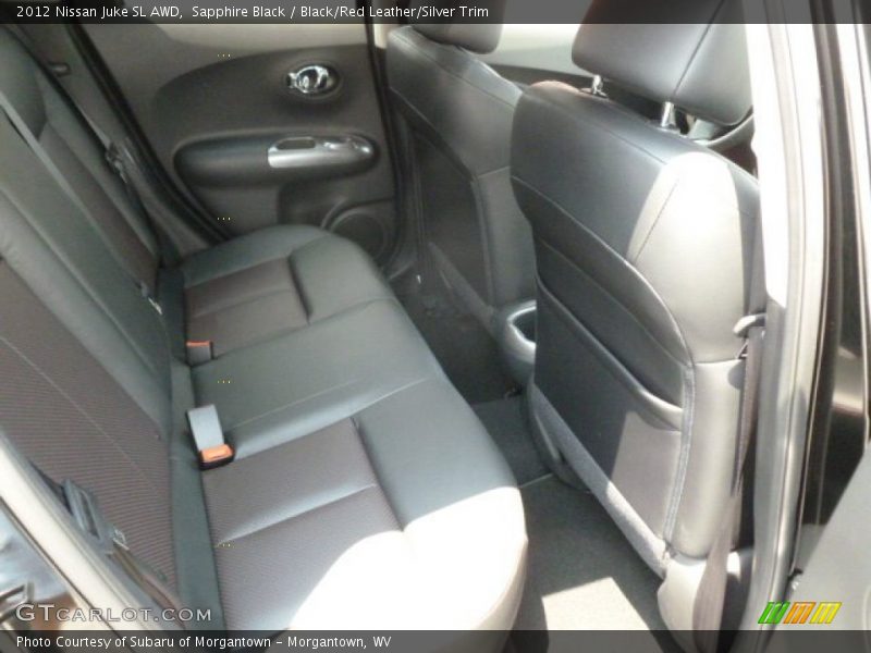 Sapphire Black / Black/Red Leather/Silver Trim 2012 Nissan Juke SL AWD