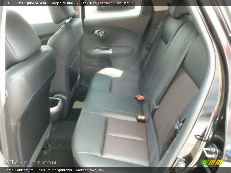 Sapphire Black / Black/Red Leather/Silver Trim 2012 Nissan Juke SL AWD