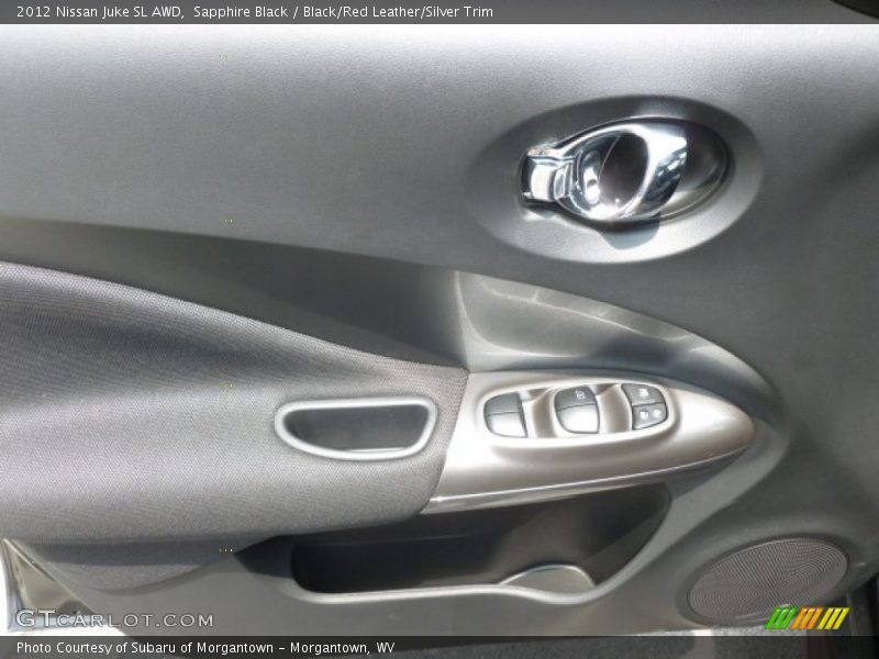 Sapphire Black / Black/Red Leather/Silver Trim 2012 Nissan Juke SL AWD