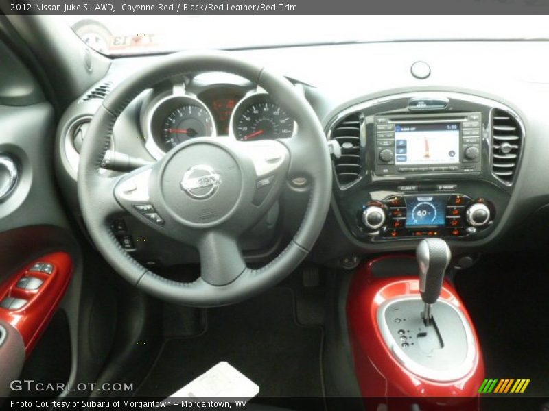 Cayenne Red / Black/Red Leather/Red Trim 2012 Nissan Juke SL AWD