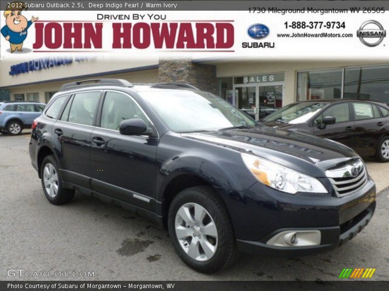 Deep Indigo Pearl / Warm Ivory 2012 Subaru Outback 2.5i