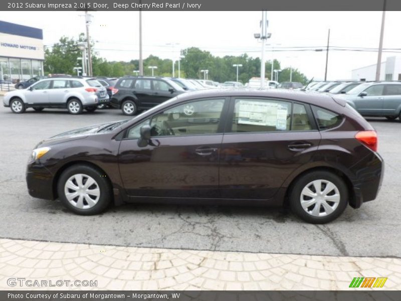 Deep Cherry Red Pearl / Ivory 2012 Subaru Impreza 2.0i 5 Door