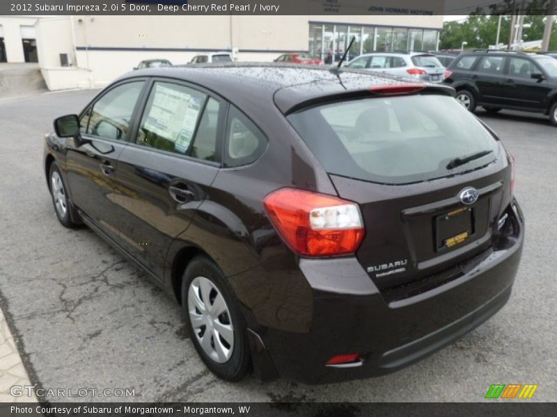 Deep Cherry Red Pearl / Ivory 2012 Subaru Impreza 2.0i 5 Door