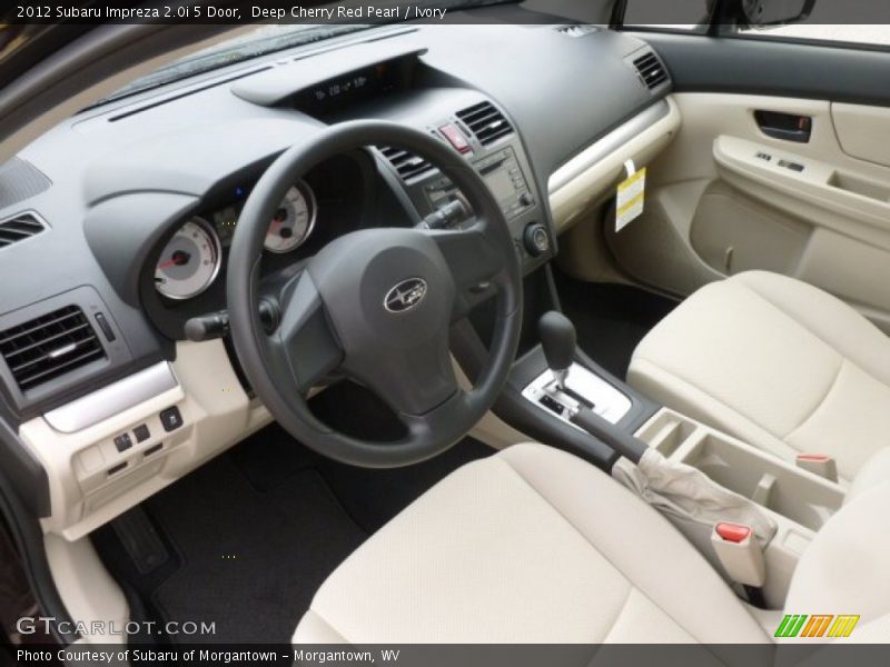 Deep Cherry Red Pearl / Ivory 2012 Subaru Impreza 2.0i 5 Door