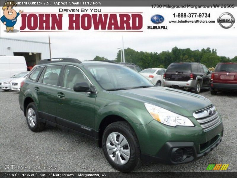 Cypress Green Pearl / Ivory 2013 Subaru Outback 2.5i