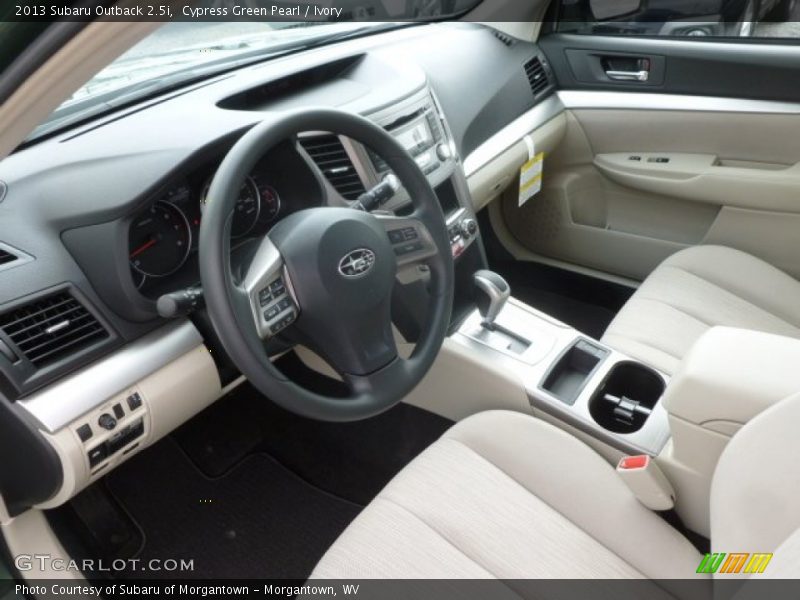 Ivory Interior - 2013 Outback 2.5i 