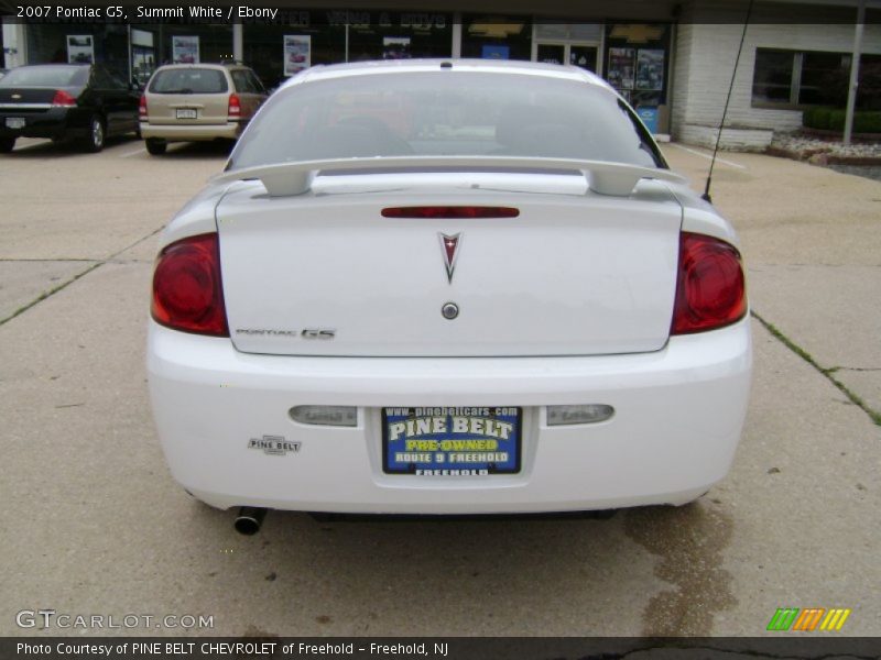 Summit White / Ebony 2007 Pontiac G5