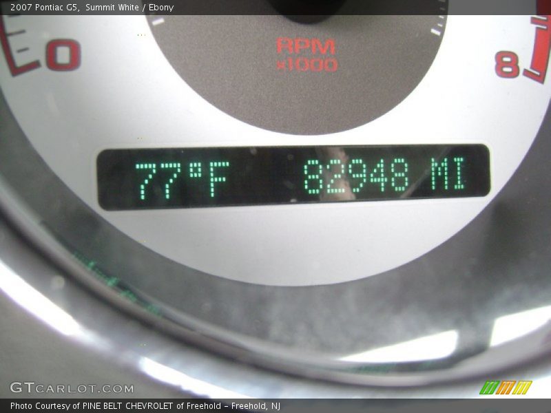Summit White / Ebony 2007 Pontiac G5