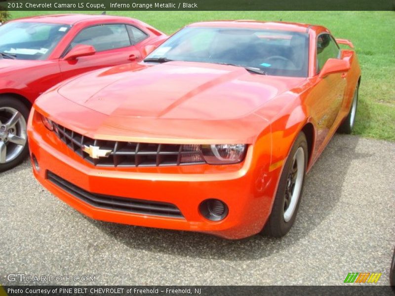 Inferno Orange Metallic / Black 2012 Chevrolet Camaro LS Coupe