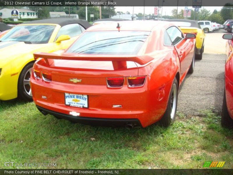 Inferno Orange Metallic / Black 2012 Chevrolet Camaro LS Coupe