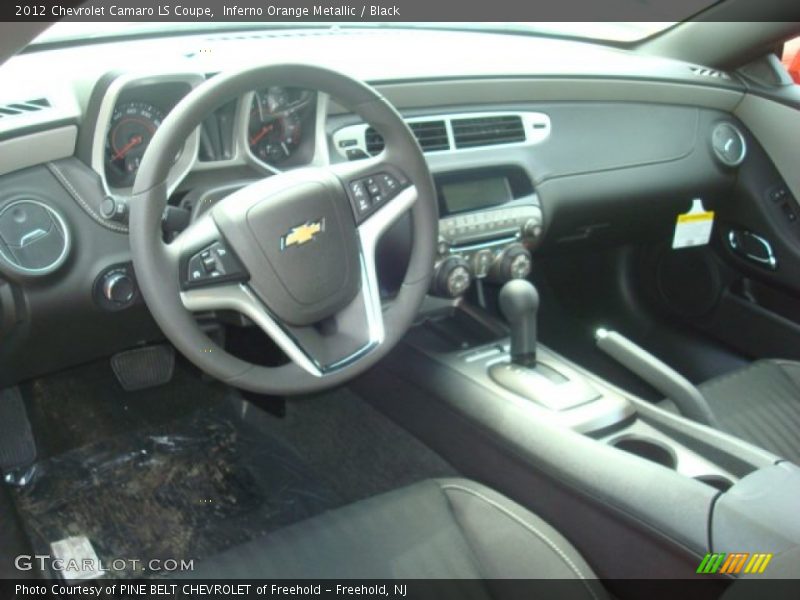 Inferno Orange Metallic / Black 2012 Chevrolet Camaro LS Coupe