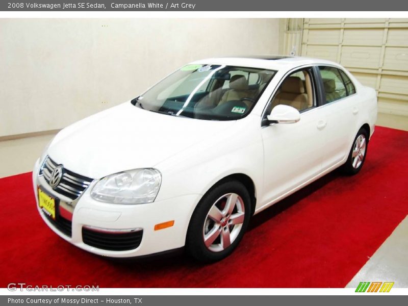 Campanella White / Art Grey 2008 Volkswagen Jetta SE Sedan