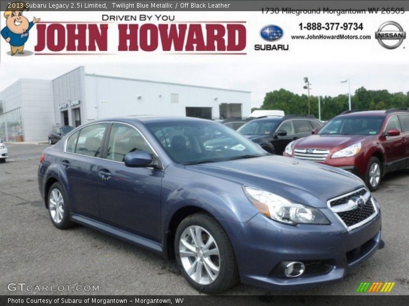 Twilight Blue Metallic / Off Black Leather 2013 Subaru Legacy 2.5i Limited