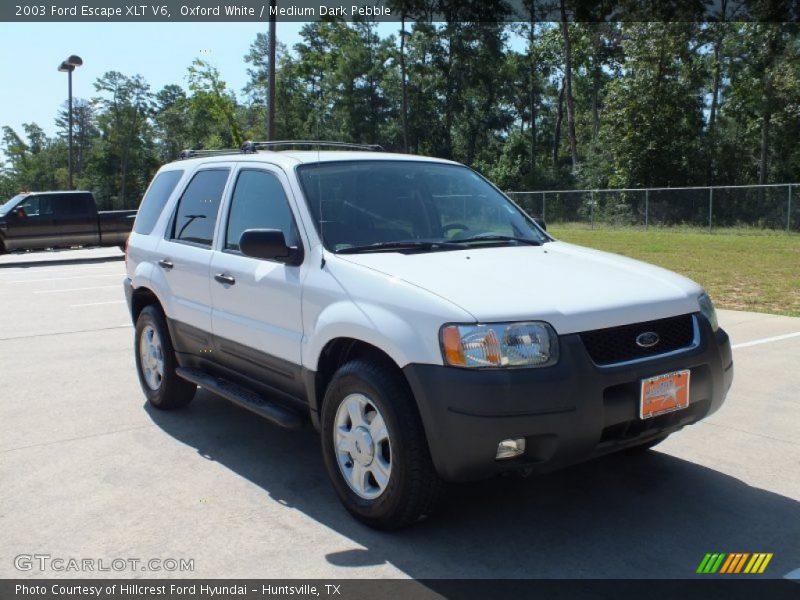 Oxford White / Medium Dark Pebble 2003 Ford Escape XLT V6