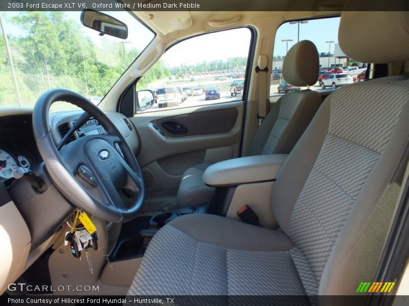 Oxford White / Medium Dark Pebble 2003 Ford Escape XLT V6