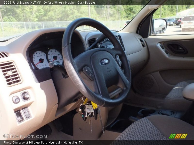 Oxford White / Medium Dark Pebble 2003 Ford Escape XLT V6