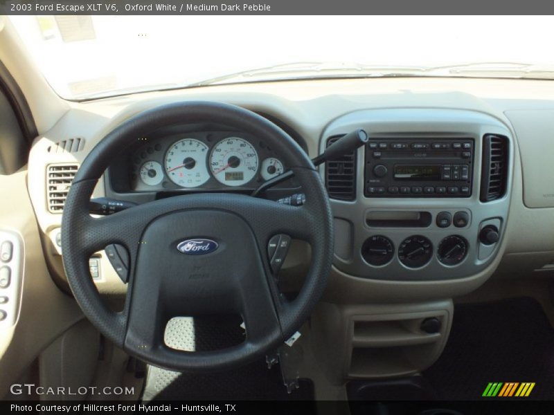 Oxford White / Medium Dark Pebble 2003 Ford Escape XLT V6