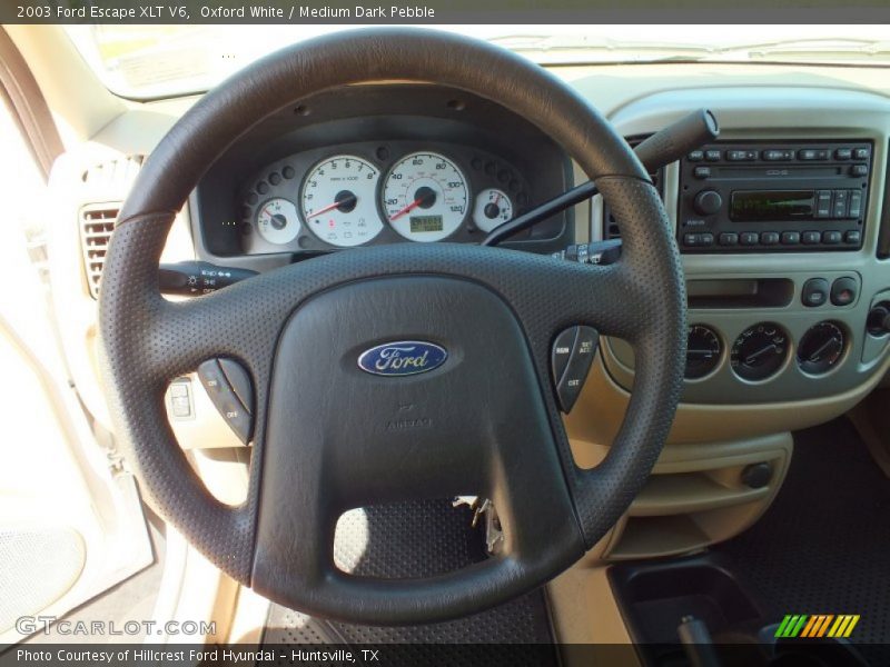 Oxford White / Medium Dark Pebble 2003 Ford Escape XLT V6