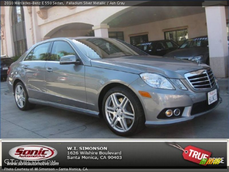 Palladium Silver Metallic / Ash Gray 2010 Mercedes-Benz E 550 Sedan