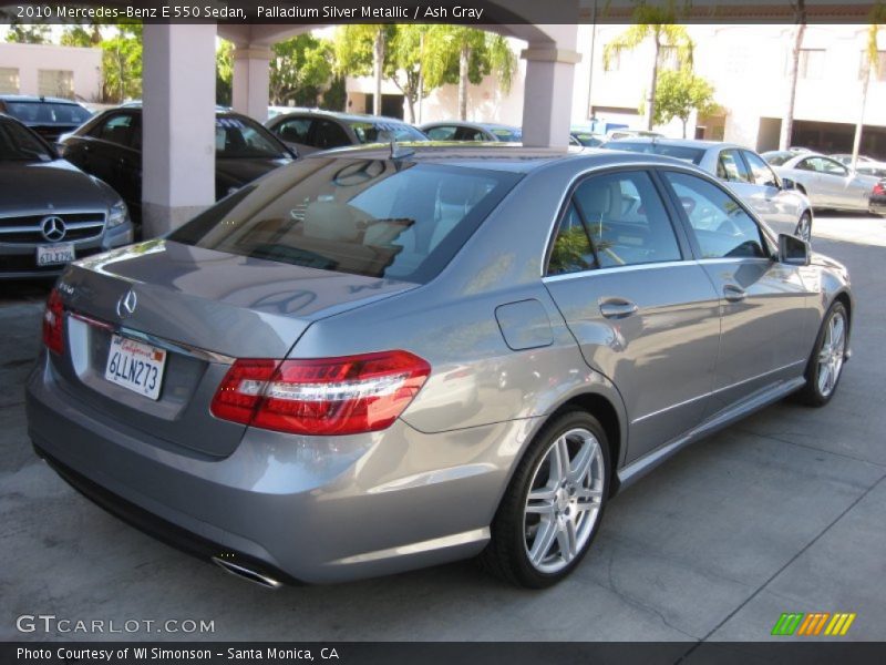 Palladium Silver Metallic / Ash Gray 2010 Mercedes-Benz E 550 Sedan