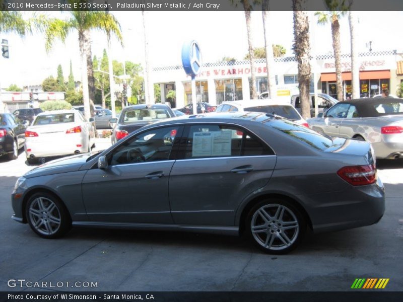 Palladium Silver Metallic / Ash Gray 2010 Mercedes-Benz E 550 Sedan