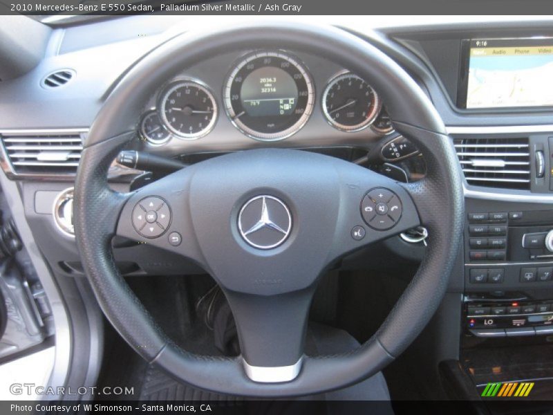 Palladium Silver Metallic / Ash Gray 2010 Mercedes-Benz E 550 Sedan