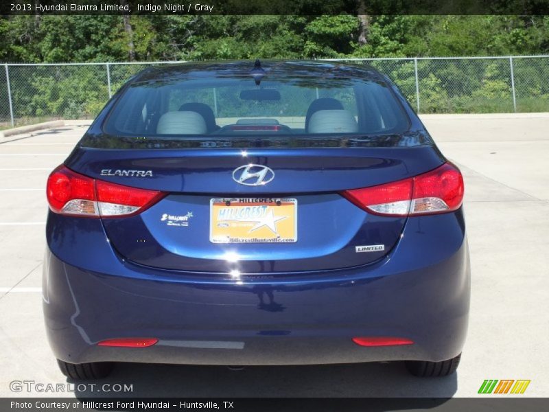 Indigo Night / Gray 2013 Hyundai Elantra Limited