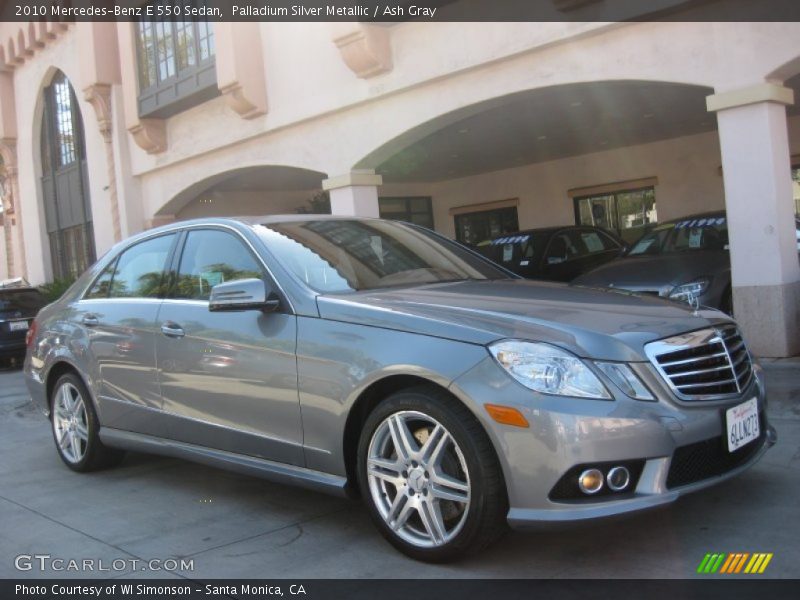 Palladium Silver Metallic / Ash Gray 2010 Mercedes-Benz E 550 Sedan