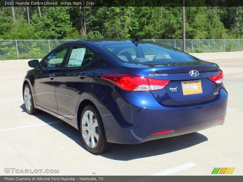 Indigo Night / Gray 2013 Hyundai Elantra Limited