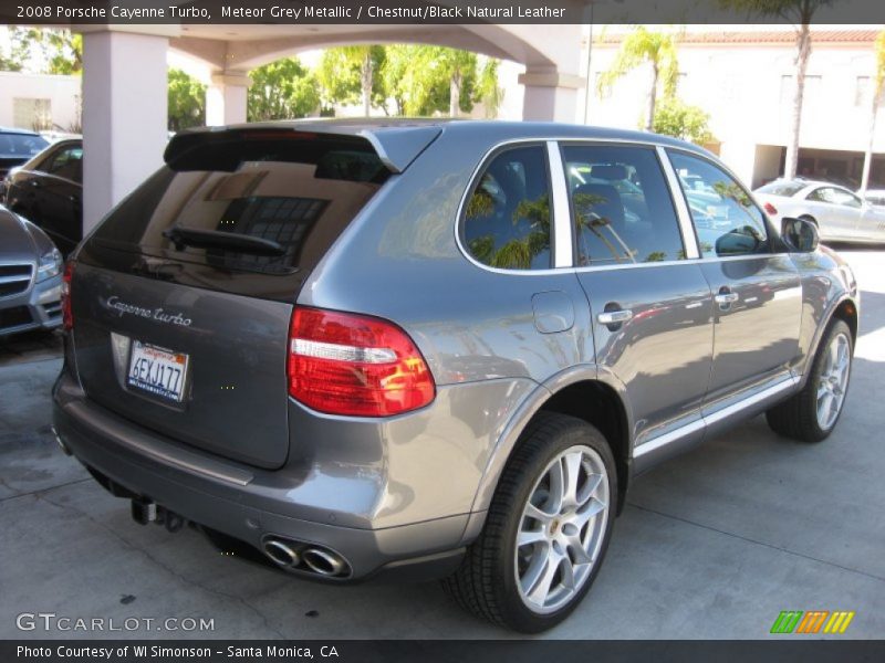 Meteor Grey Metallic / Chestnut/Black Natural Leather 2008 Porsche Cayenne Turbo