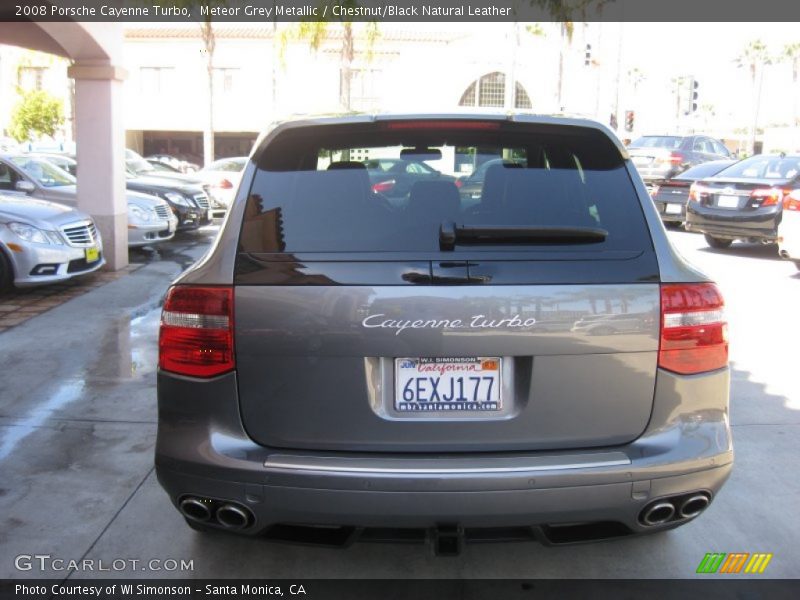 Meteor Grey Metallic / Chestnut/Black Natural Leather 2008 Porsche Cayenne Turbo